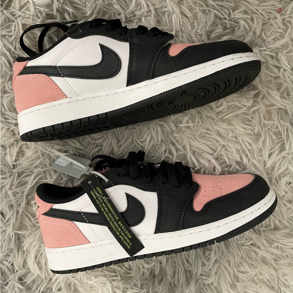 NWT Nike Jordan 1 low pink coral 6Y